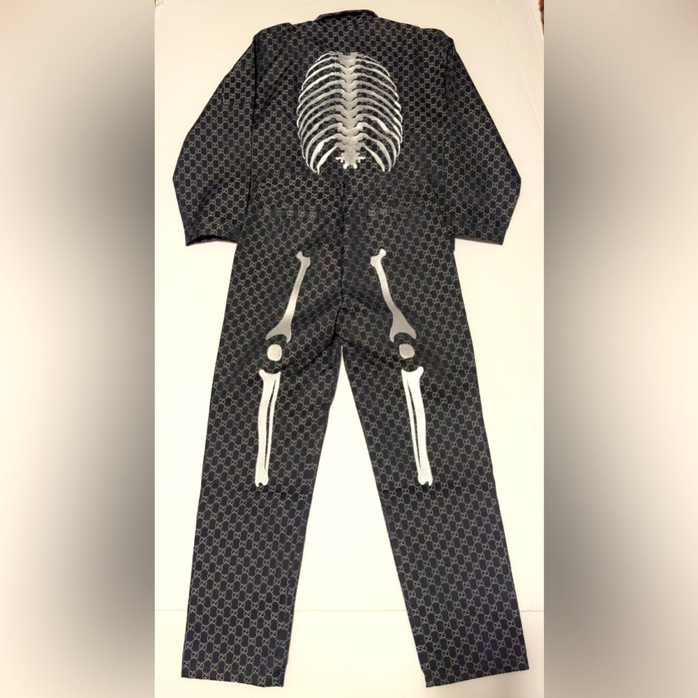 Bravest Studios NWT GG Monogram Bones Pants & Jacket Outfit RARE